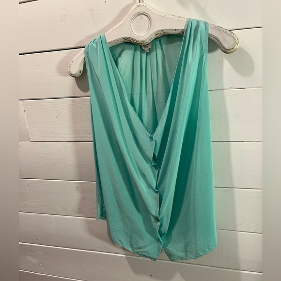 WILFRED – Mint Green Silk Draped Tank XS - Picture 5 of 12
